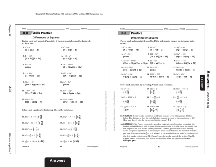 Algebra 1 chapter 4 test answers