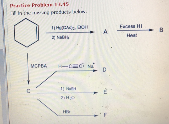 Fill in the missing products below