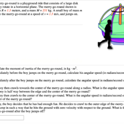 A playground ride consists of a disk of mass